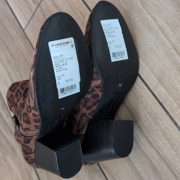 Style & Co Animal print Booties - Picture 2 of 4
